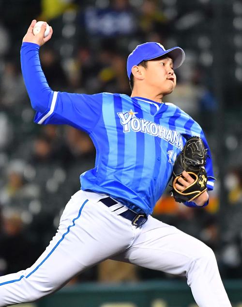 DeNA4番手の山崎康晃（撮影・上田博志）
