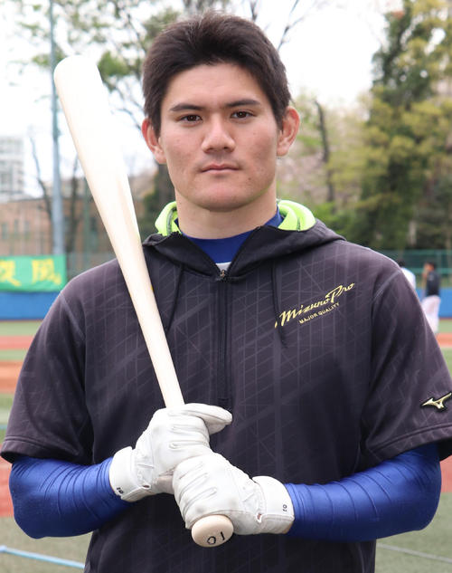 春季リーグ開幕を前に意気込む辻居（撮影・古川真弥）
