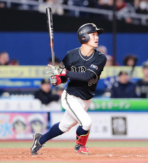 オリックス西浦颯大（2019年4月9日撮影）