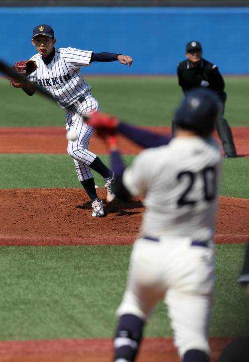 明大対立大　先発の立大・田中誠（撮影・大野祥一）