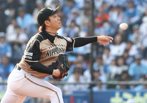 ロッテ対日本ハム　7回に登板した宮西（撮影・黒川智章）
