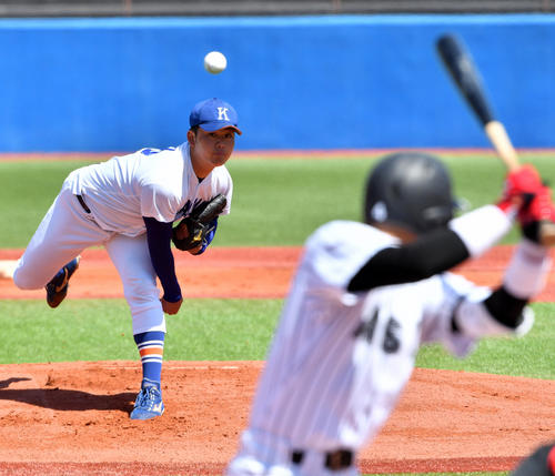 亜大戦に先発した駒大・竹本祐瑛（2019年4月9日撮影）