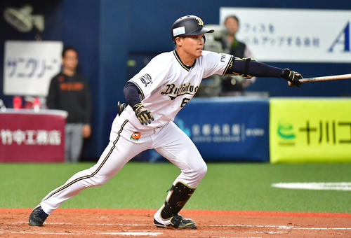 オリックス中川圭太（2019年3月9日撮影）