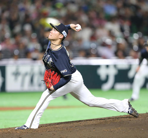 ソフトバンク対オリックス　オリックス先発の山本由伸（撮影・菊川光一）