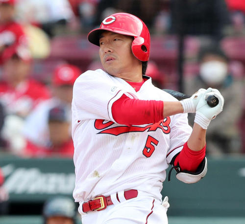 広島長野久義（2019年3月31日撮影）