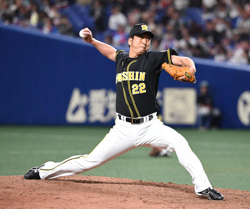 中日対阪神　9回から登板した藤川球児（撮影・奥田泰也）