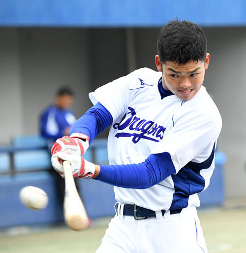 根尾昂内野手（2019年4月26日撮影）