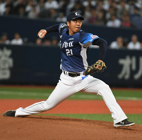 オリックス対西武　西武先発の十亀剣（撮影・渦原淳）