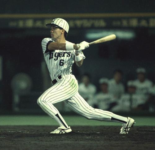 阪神の和田豊（1988年8月17日撮影）