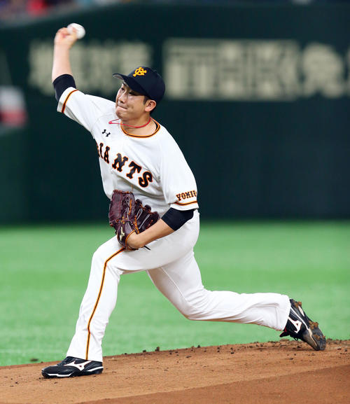 巨人対中日　巨人先発の菅野（撮影・垰建太）