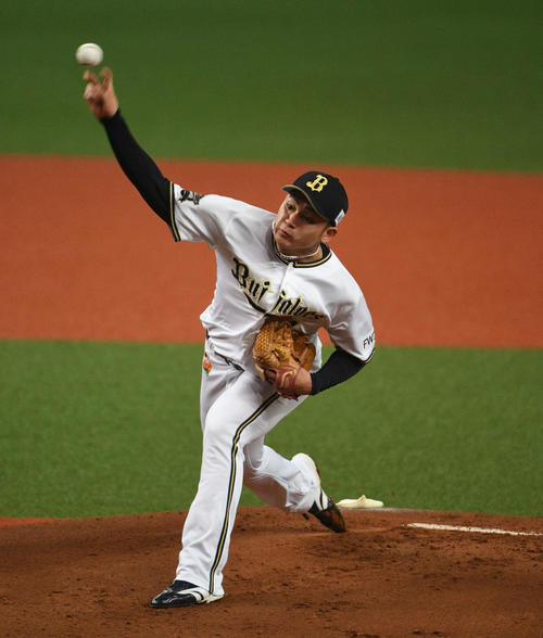 オリックス対ロッテ　オリックス先発の榊原（撮影・渦原淳）