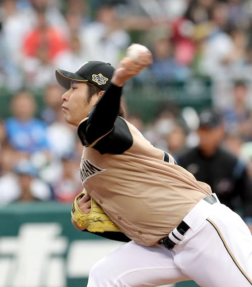 西武対日本ハム　日本ハム先発の加藤（撮影・佐藤翔太）