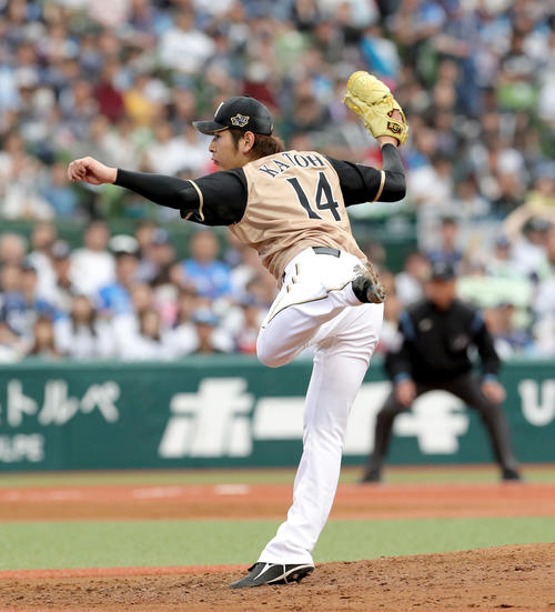 西武対日本ハム　日本ハム先発の加藤（撮影・佐藤翔太）