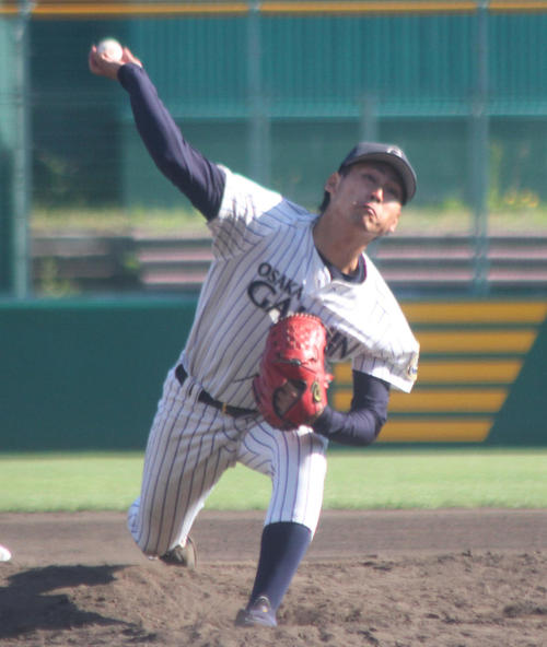 8回2失点で4勝目を挙げた大院大・打田（撮影・柏原誠）