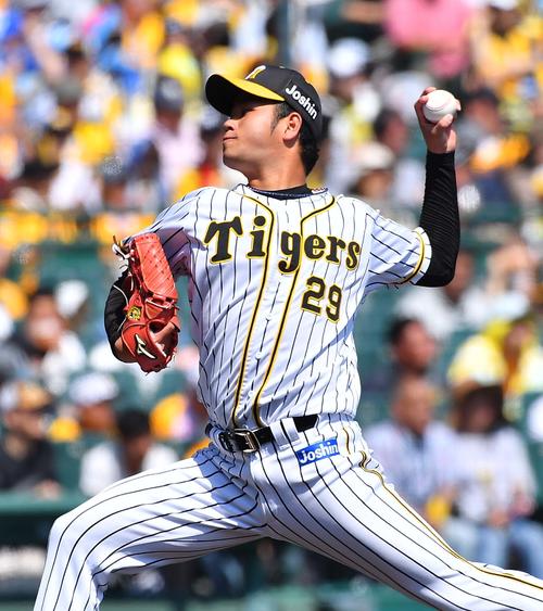 阪神先発高橋遥人（撮影・上田博志）
