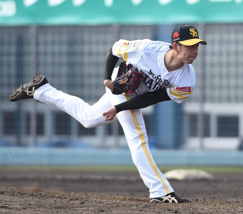 ソフトバンク古谷優人（2018年3月1日撮影）