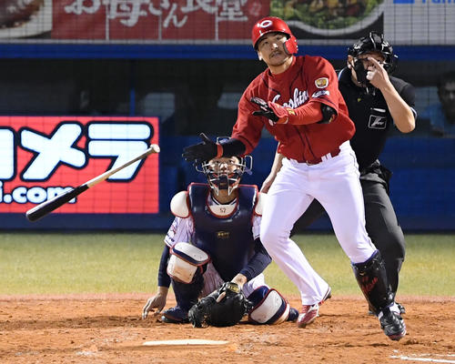 広島会沢翼（2019年4月29日撮影）