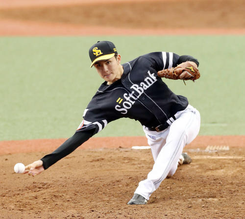 ソフトバンク高橋礼（2019年4月21日撮影）