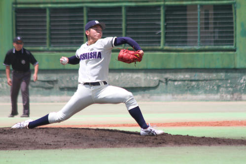 完封で4勝目の同大・高橋恭平投手（撮影・柏原誠）