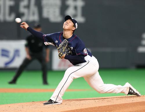 日本ハム対西武　西武先発の十亀（撮影・黒川智章）