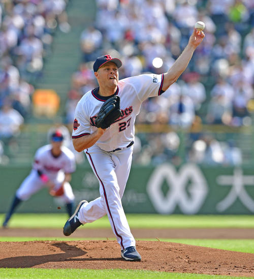 オリックス先発アンドリュー・アルバース（撮影・清水貴仁）