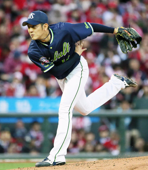 広島戦で今季初勝利を挙げた原樹理（2019年4月9日撮影）