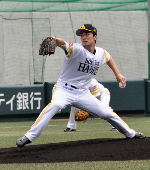 先発したソフトバンク和田（撮影・石橋隆雄）