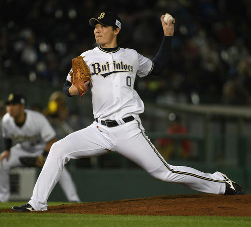 山崎福也投手（2019年4月18日撮影）