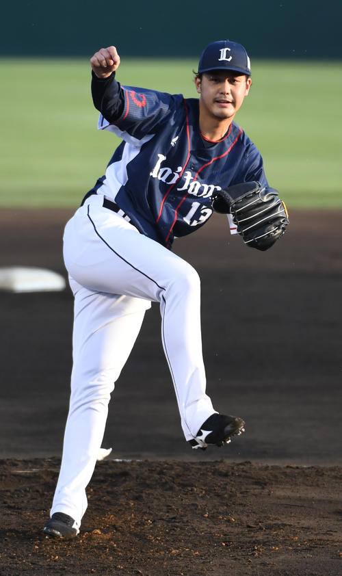 ソフトバンク対西武　先発の高橋光成（撮影・今浪浩三）