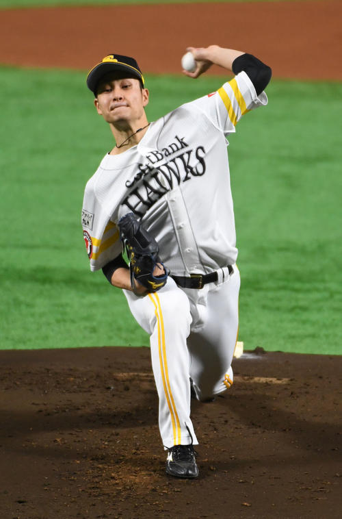 ソフトバンク対西武　先発の大竹（撮影・今浪浩三）