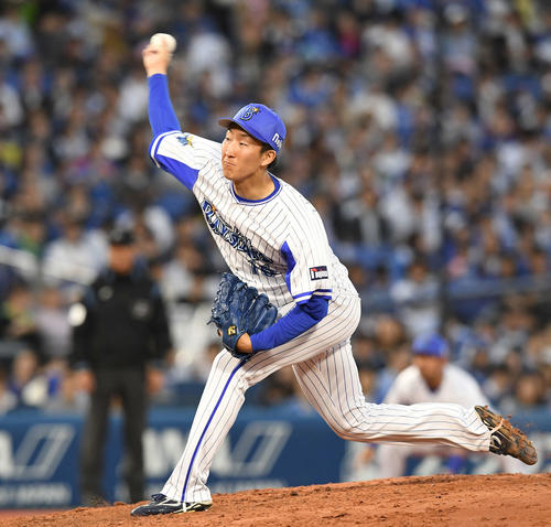 DeNA対中日　先発し力投するDeNA大貫（撮影・鈴木みどり）