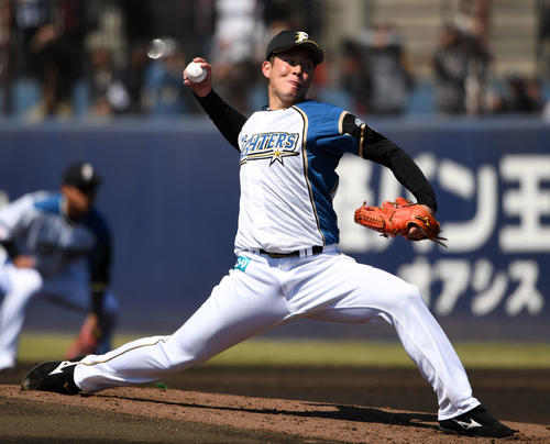 日本ハム吉田輝星（2019年4月13日撮影）