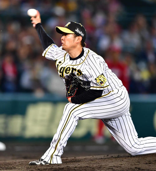 阪神対広島　力投を続ける西勇輝（撮影・清水貴仁）