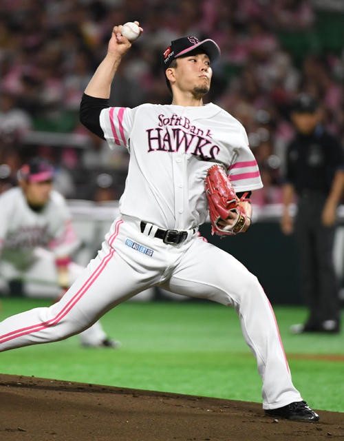 ソフトバンク千賀滉大（撮影・今浪浩三）
