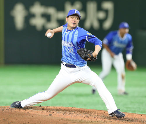 DeNA上茶谷大河（2019年4月29日撮影）