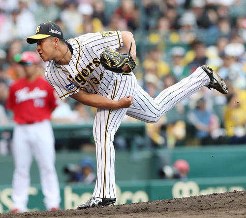 阪神対広島　6回から阪神2番手で登板する谷川（撮影・前田充）