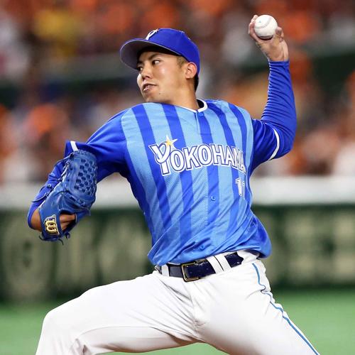 巨人対DeNA　DeNA先発の東（撮影・狩俣裕三）