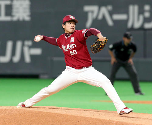 日本ハム対楽天　楽天先発の古川（撮影・佐藤翔太）