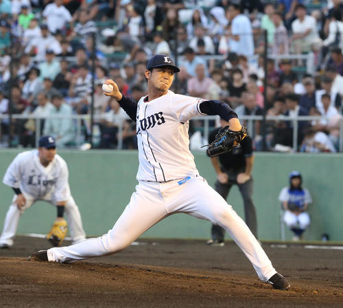 西武先発の高橋光成（撮影・梅根麻紀）