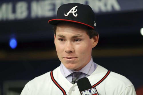 米大リーグの昨年のドラフト会議でブレーブスから1巡目指名を受けたスチュワート（MLB提供・ゲッティ＝共同）
