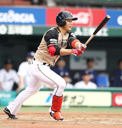 日本ハム王柏融（2019年5月25日撮影）