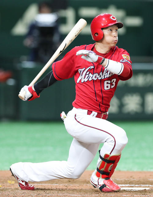 広島西川龍馬（2019年5月25日撮影）