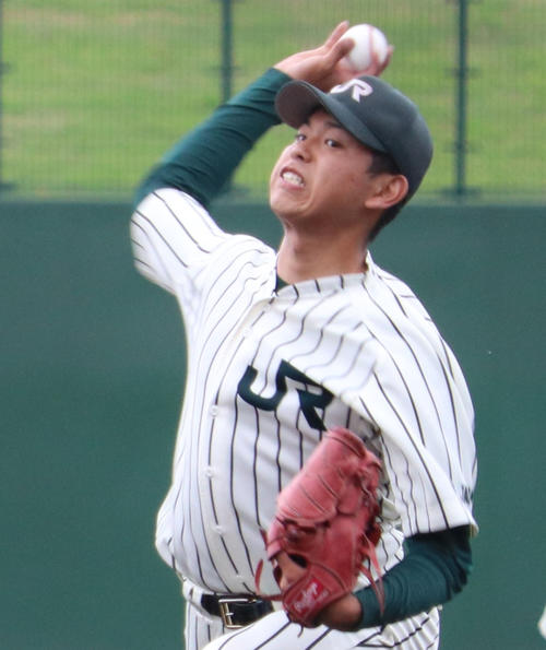 鷺宮製作所戦に先発したJR東日本・太田（撮影・古川真弥）