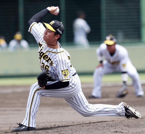ウエスタン・リーグ阪神対オリックス　先発した阪神浜地（撮影・前田充）