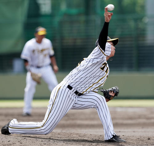 ウエスタン・リーグ　阪神対オリックス　先発した阪神浜地（撮影・前田充）