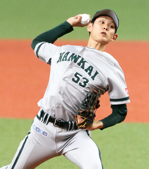 オリックス対ソフトバンク　ソフトバンク先発の泉（撮影・上山淳一）