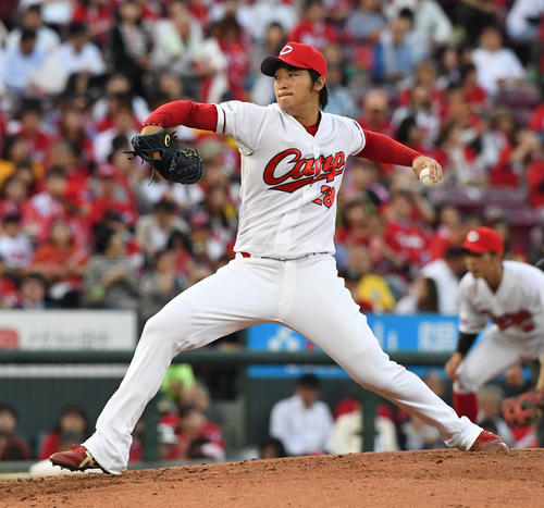 広島先発の床田寛樹（撮影・奥田泰也）