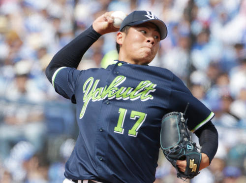 DeNA対ヤクルト　先発で登板し力投するヤクルト清水（撮影・中島郁夫）