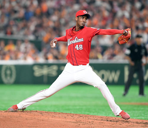 広島アドゥワ誠投手（2019年5月6日撮影）