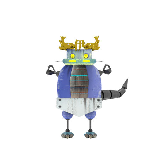 ロッテの作成した交流戦中日ロボットのイメージ